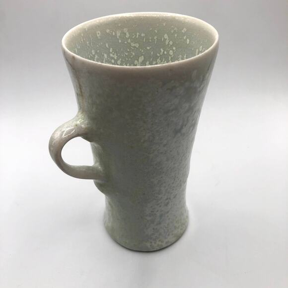Tall Hand-Turned Mottled Glaze Ceramic Mug - Picture 4 of 6